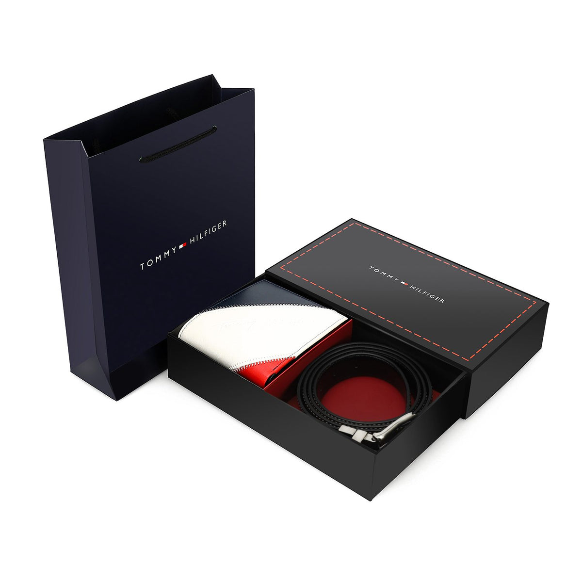TOMMY HILFIGER set (Wallet & Belt)