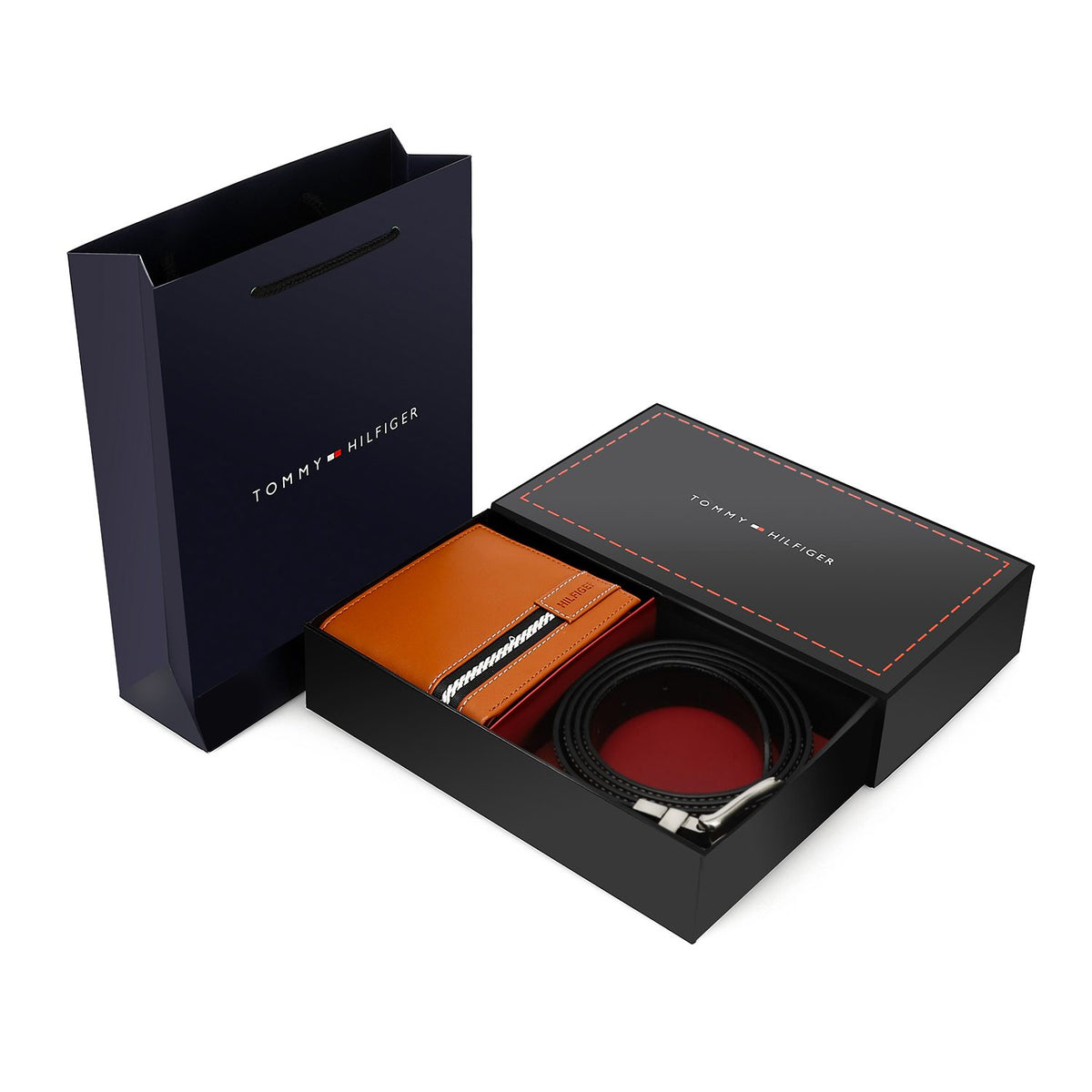 TOMMY HILFIGER set (Wallet & Belt)