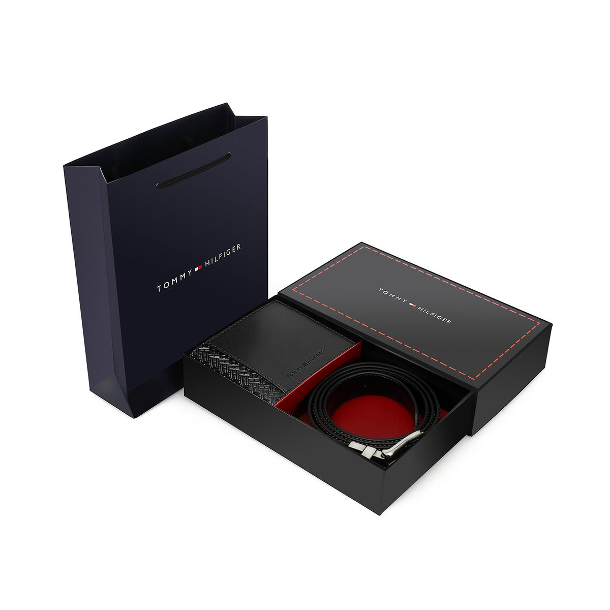 TOMMY HILFIGER set (Wallet & Belt)