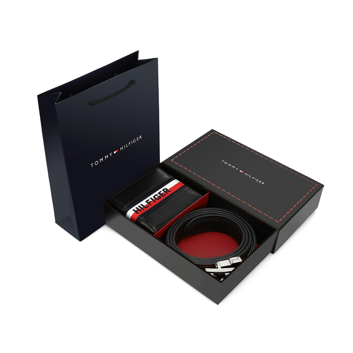 TOMMY HILFIGER set (Wallet & Belt)