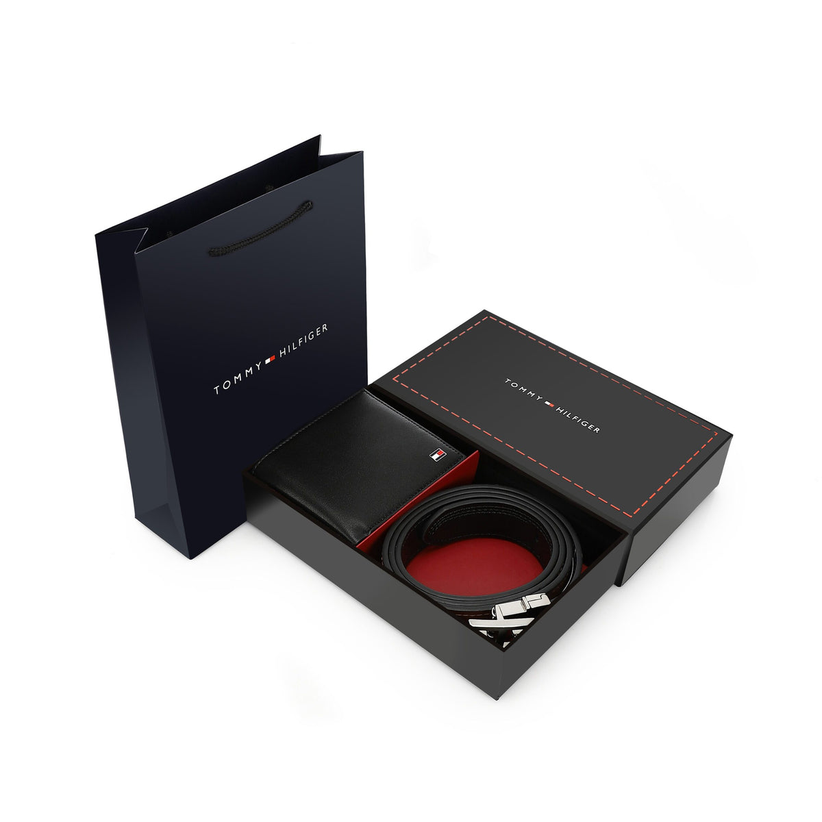 TOMMY HILFIGER set (Wallet & Belt)