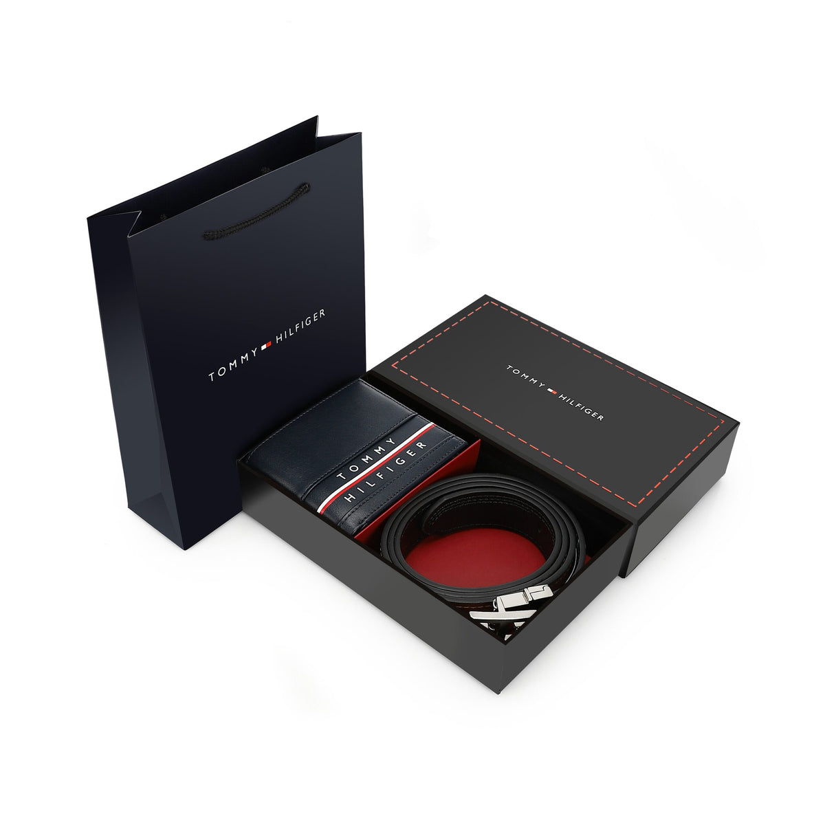 TOMMY HILFIGER set (Wallet & Belt)