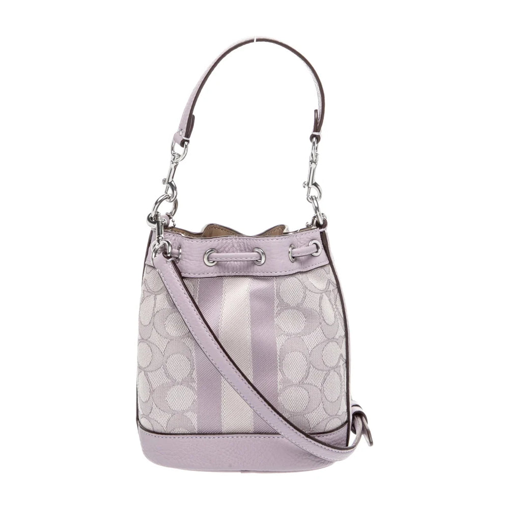 Coach Dempsey Small Bucket Bag in Lavender Signature Jacquard