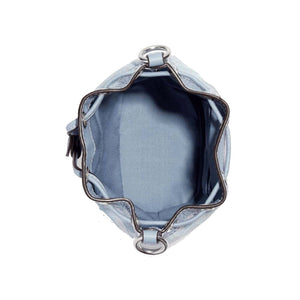 Coach Dempsey Small Bucket Bag in Marble Blue Signature Jacquard