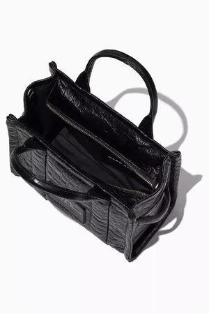 Marc Jacobs The Croc-Embossed Small Tote Bag – Black