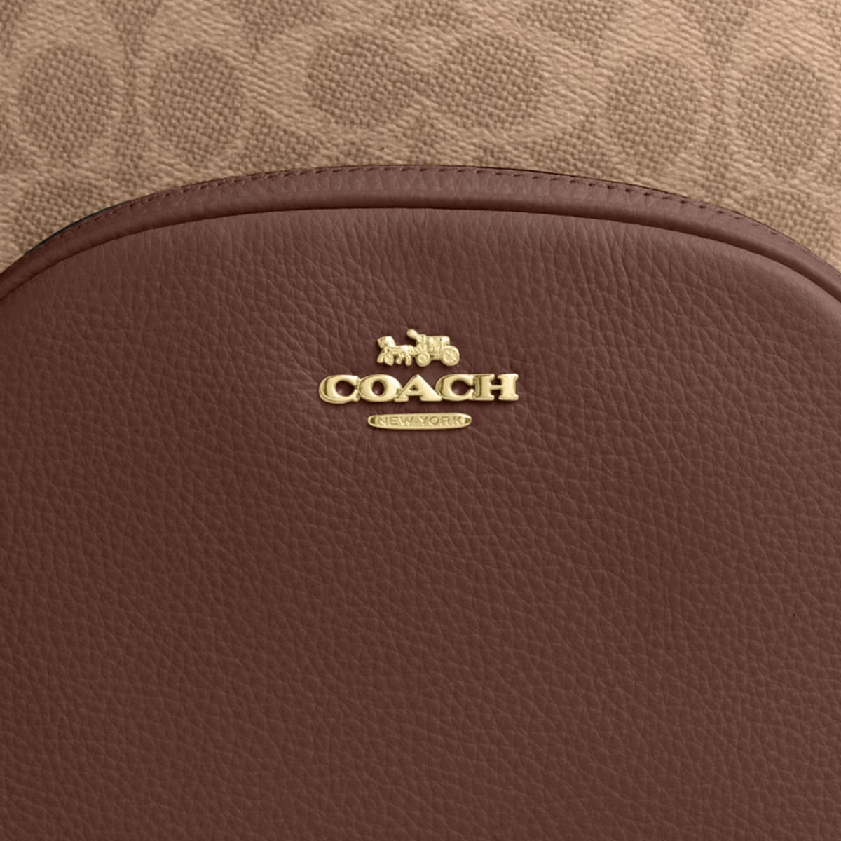 Court Backpack In Signature Canvas (Gold_Tan_Brown)