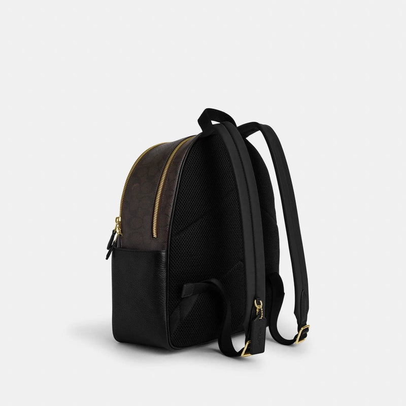 Court Backpack In Signature Canvas (Gold_Walnut_Black)