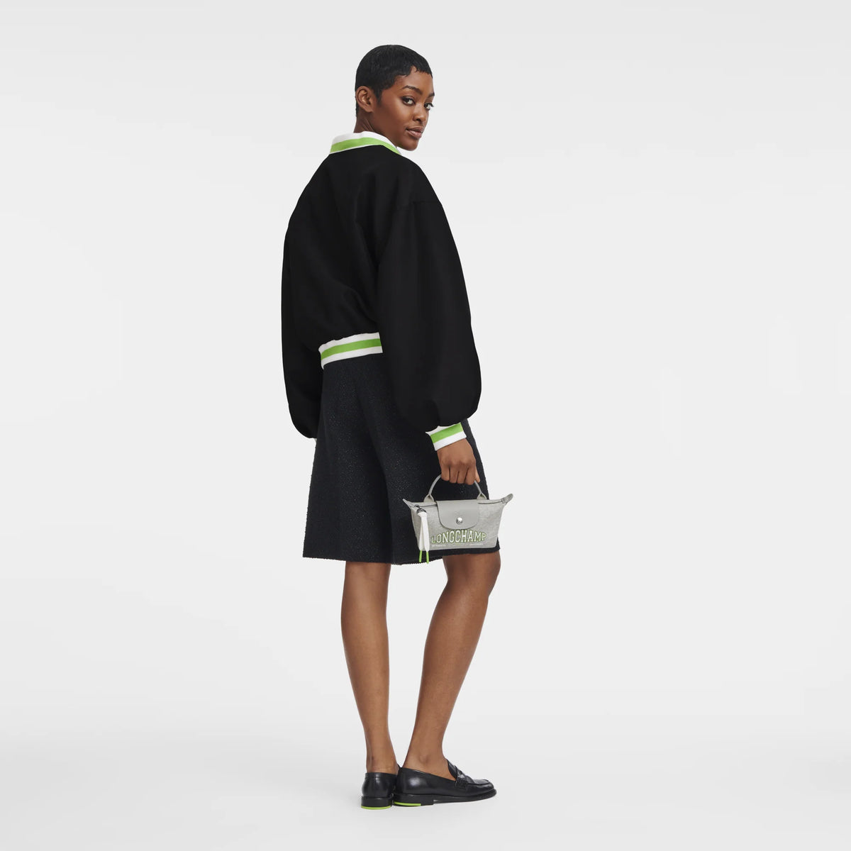Le Pliage Collection University Pouch Grey
