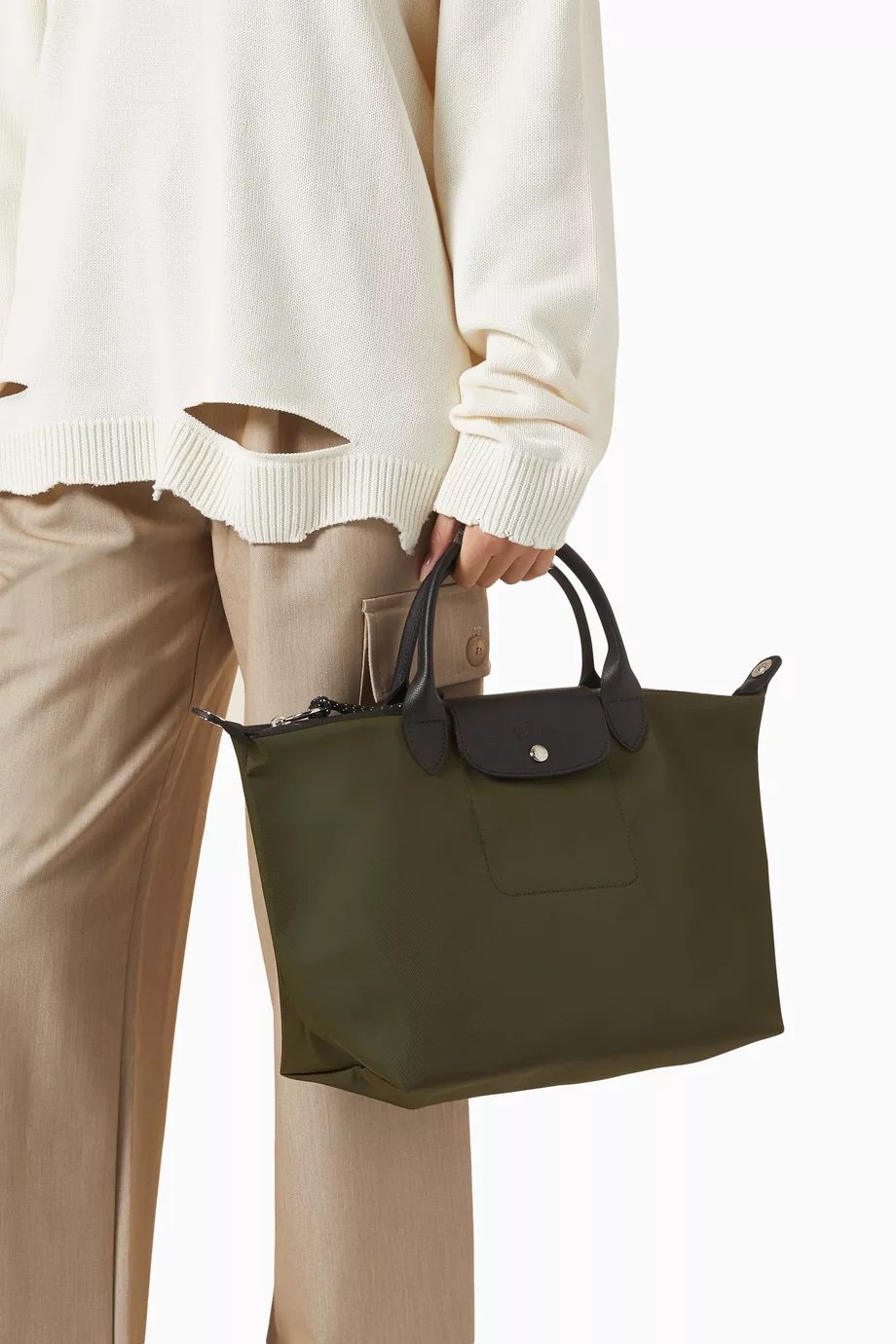 Le Pliage Energy L Handbag Khaki