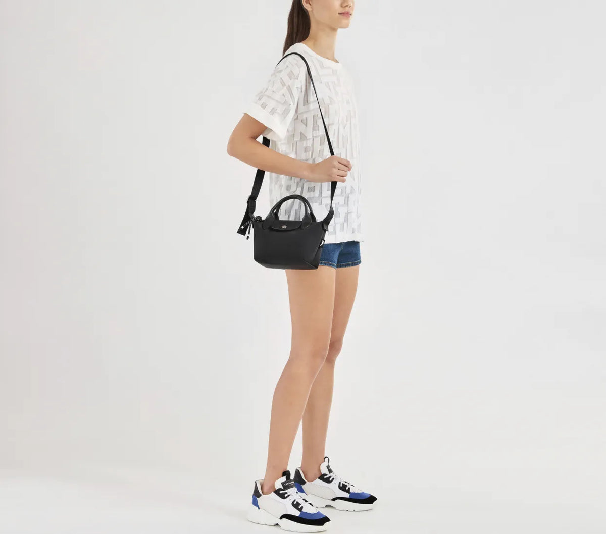 Le Pliage Energy XS Handbag Black Non-Separable Strap