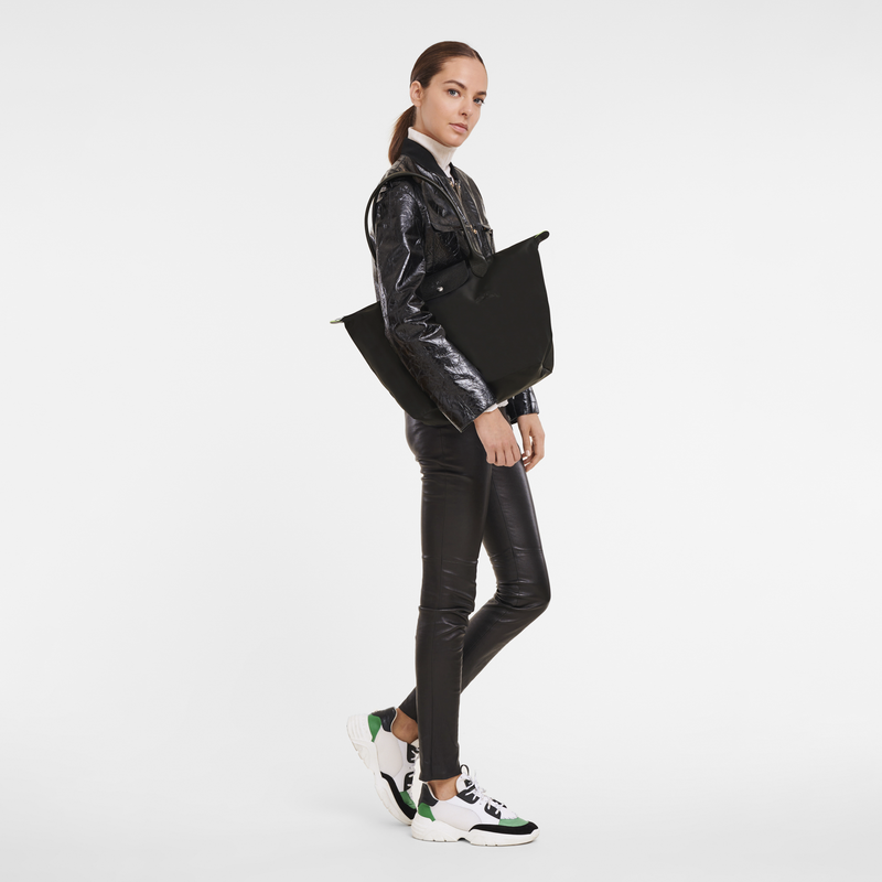 Le Pliage Green L Tote bag Black