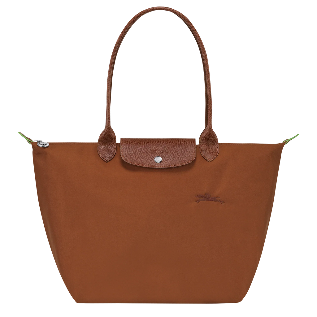 Le Pliage Green L Tote bag Cognac