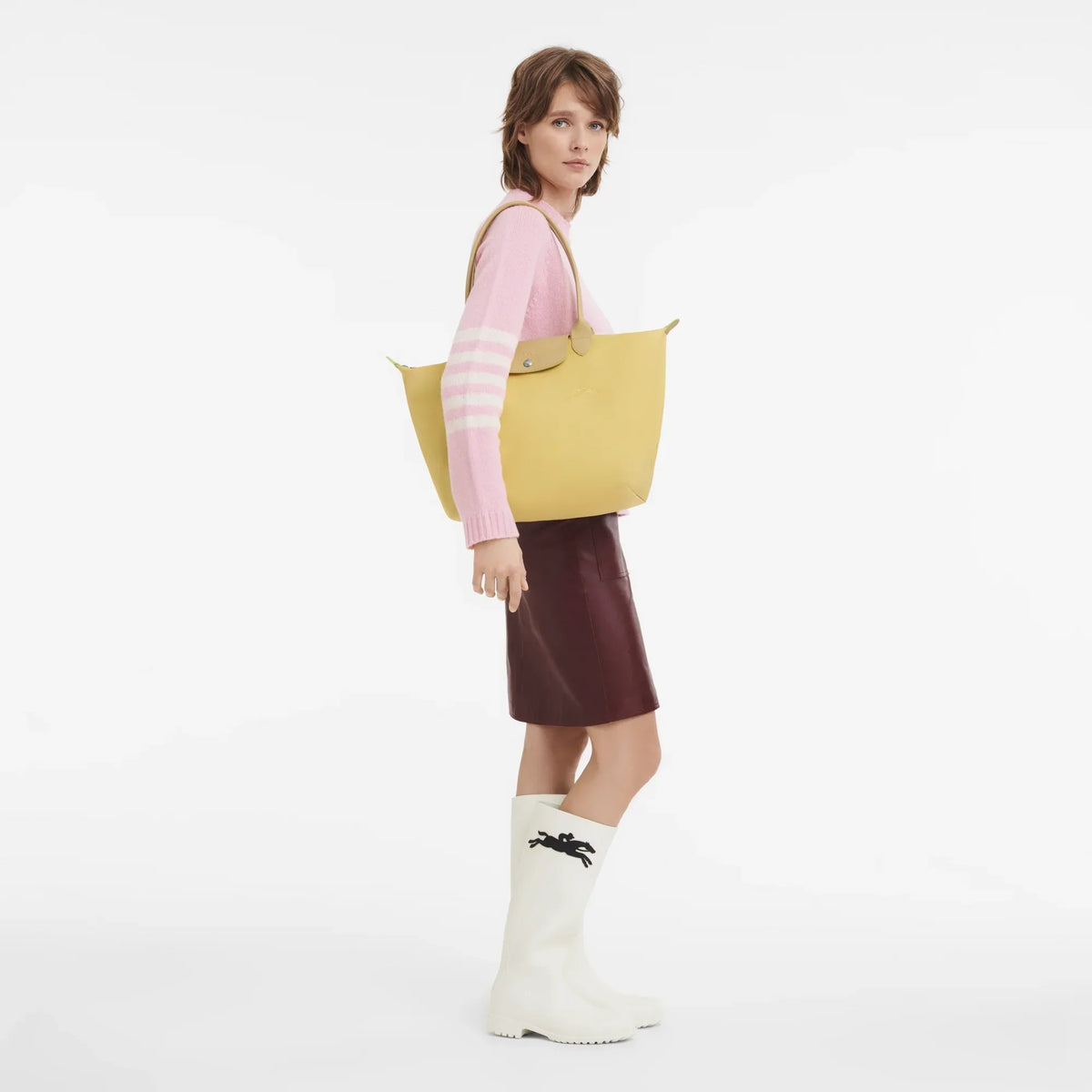 Le Pliage Green L Tote bag Wheat