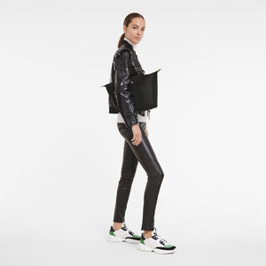 Le Pliage Green M Tote bag Black