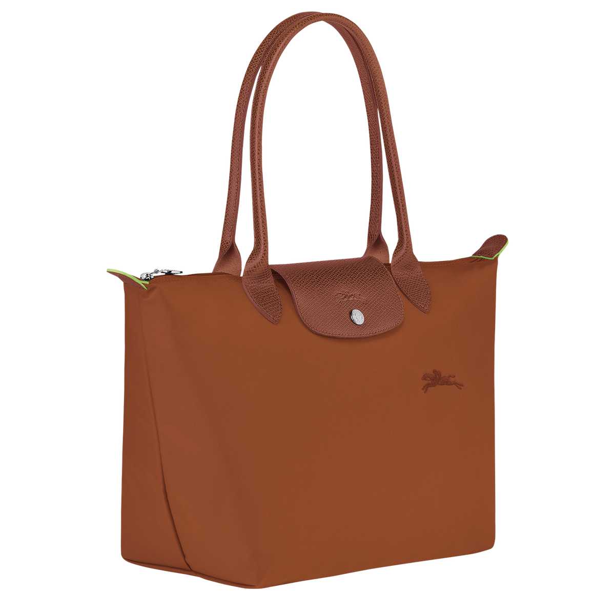 Le Pliage Green M Tote bag Cognac
