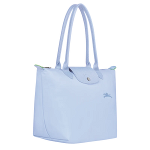 Le Pliage Green M Tote bag Sky Blue