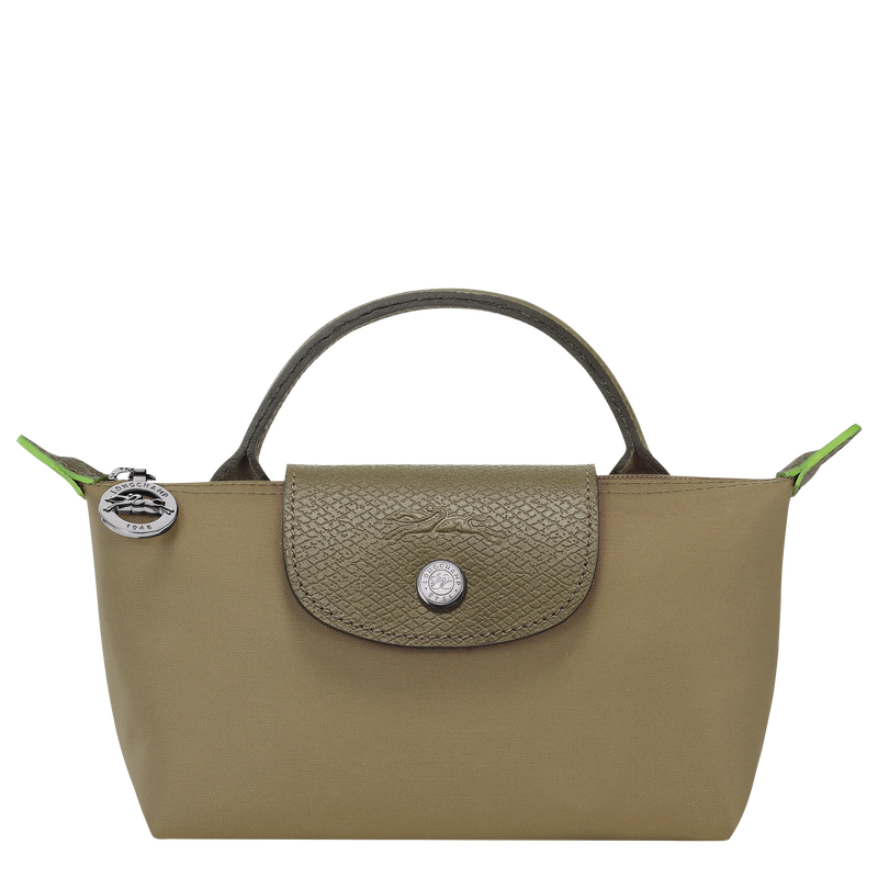 Le Pliage Green Pouch with handle Artichoke