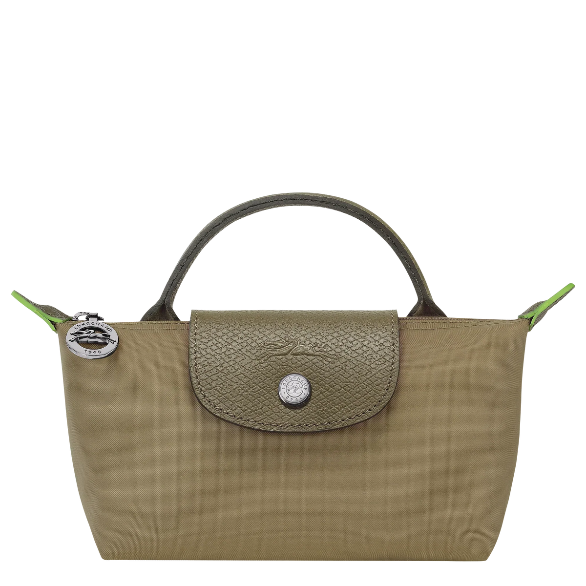 Le Pliage Green Pouch with handle Artichoke