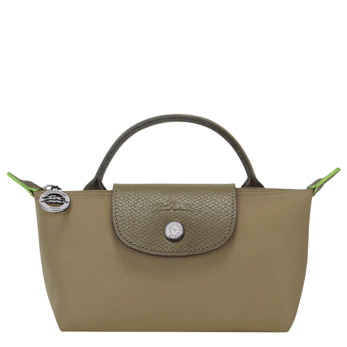 Le Pliage Green Pouch with handle Artichoke