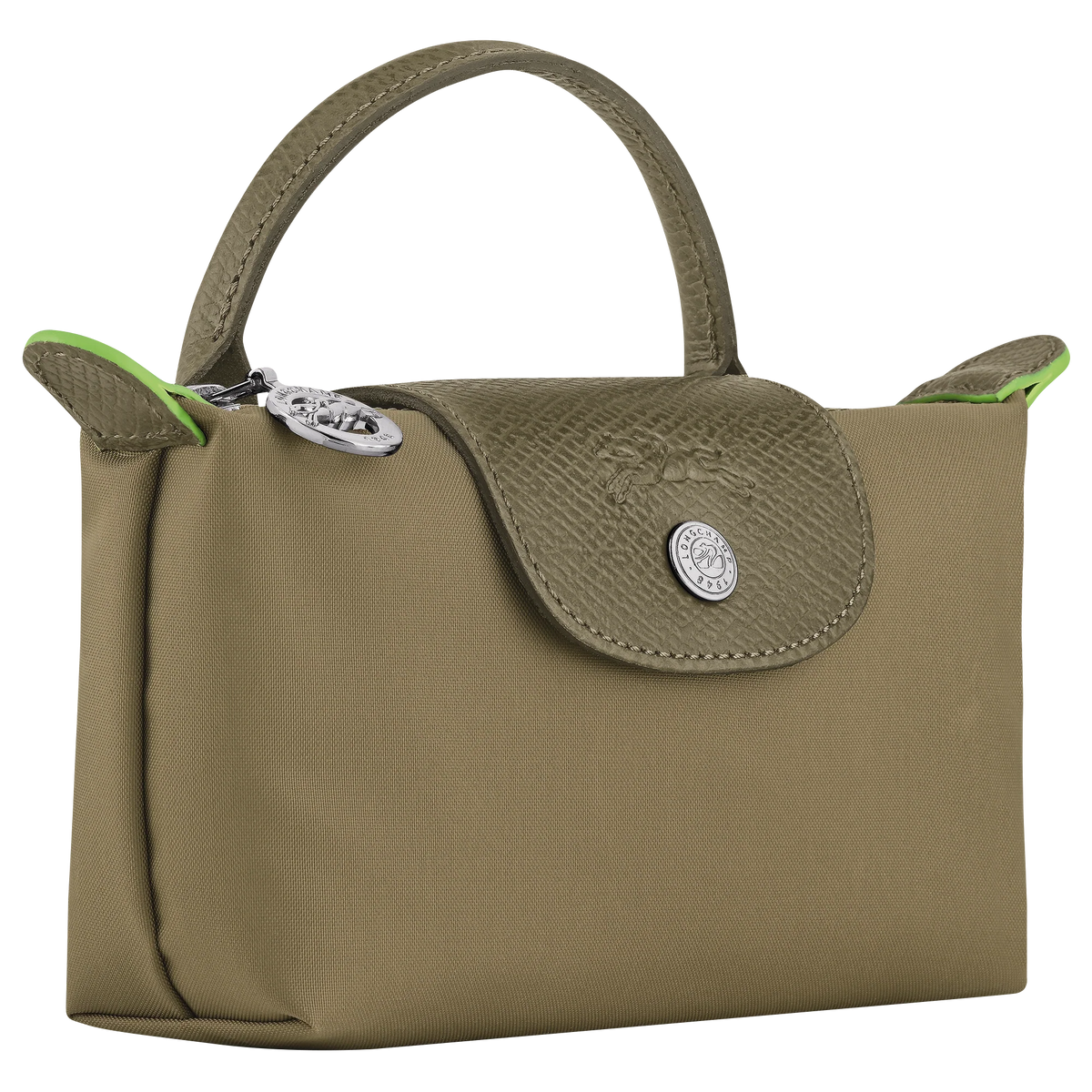 Le Pliage Green Pouch with handle Artichoke