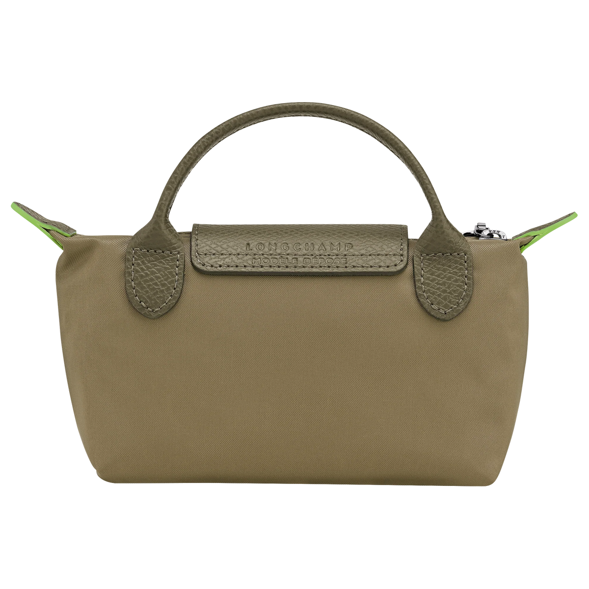 Le Pliage Green Pouch with handle Artichoke