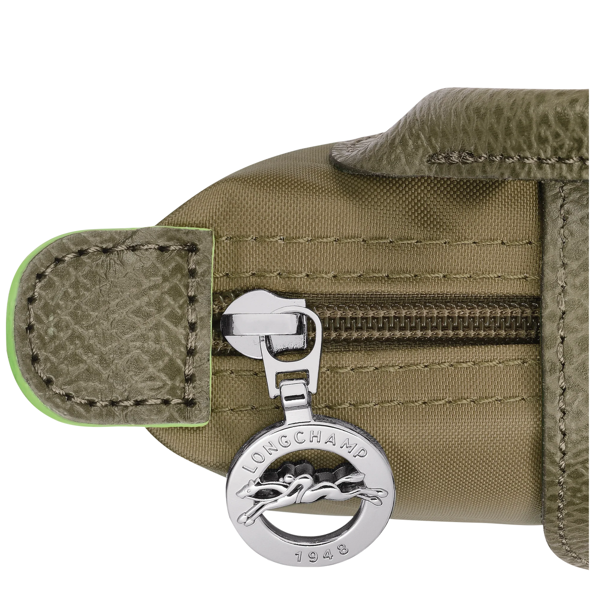 Le Pliage Green Pouch with handle Artichoke