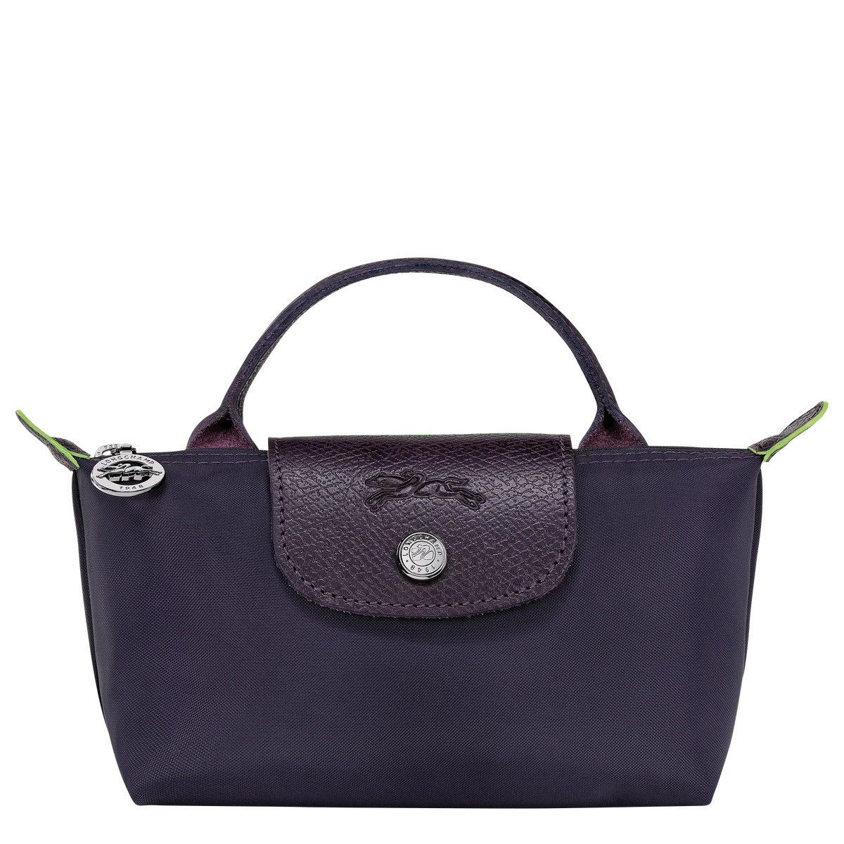 Le Pliage Green Pouch with handle Bilberry