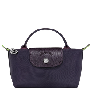 Le Pliage Green Pouch with handle Bilberry
