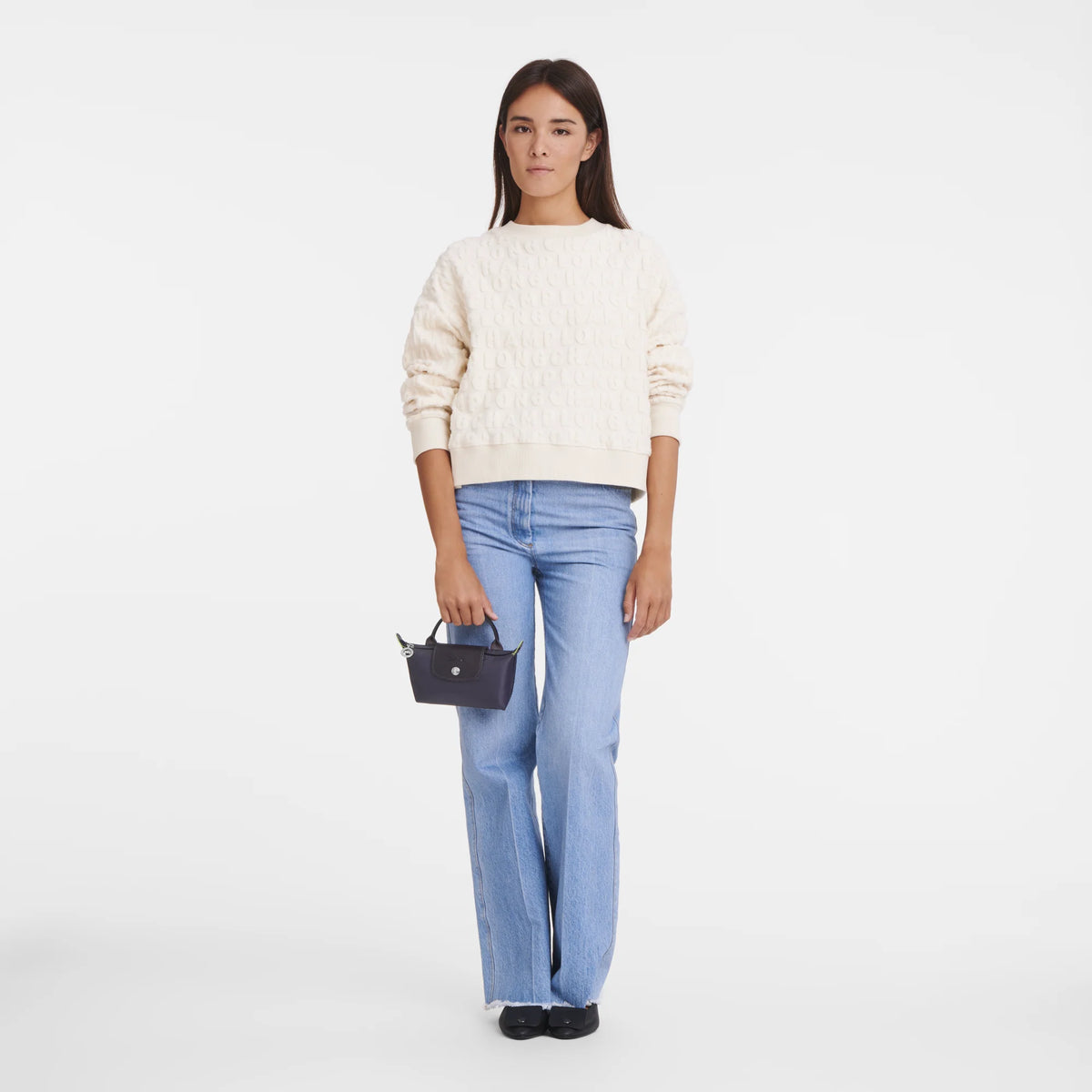 Le Pliage Green Pouch with handle Bilberry