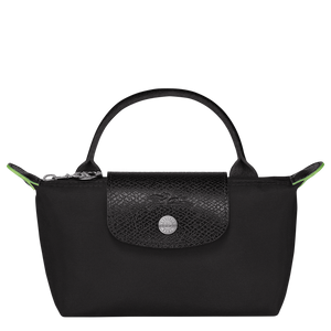 Le Pliage Green Pouch with handle Black
