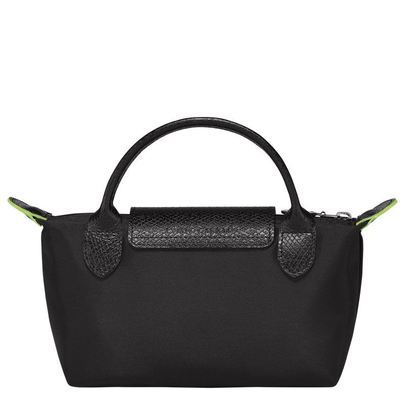 Le Pliage Green Pouch with handle Black