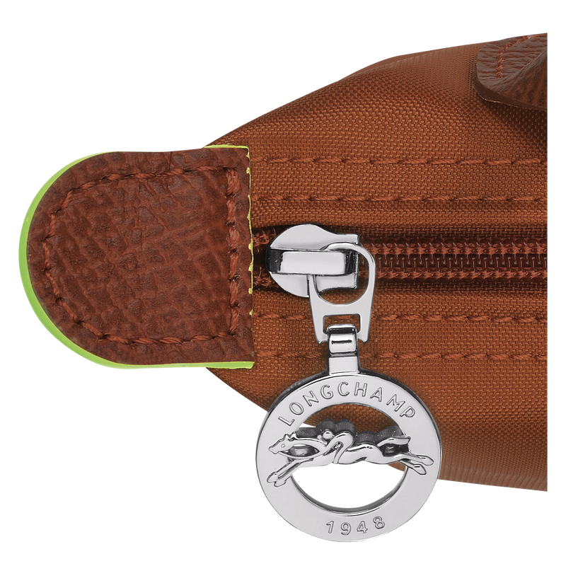 Le Pliage Green Pouch with handle Cognac