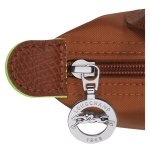 Le Pliage Green Pouch with handle Cognac