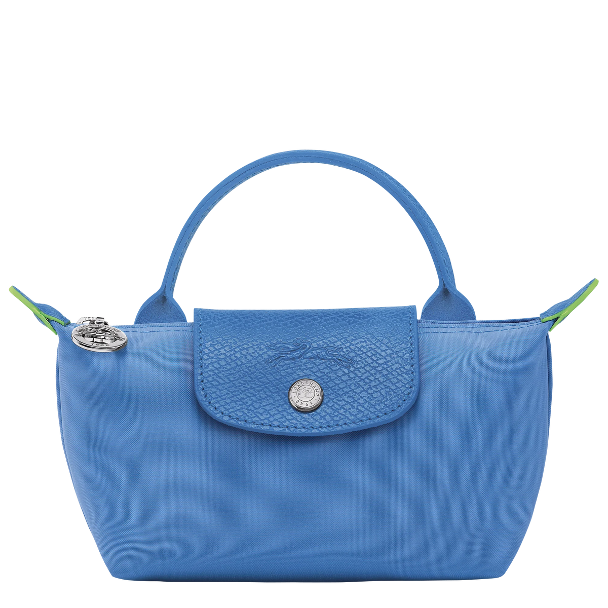 Le Pliage Green Pouch with handle Cornflower