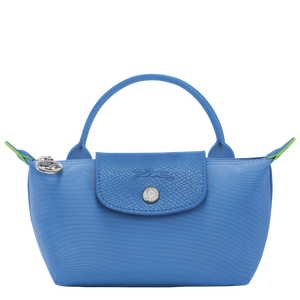 Le Pliage Green Pouch with handle Cornflower