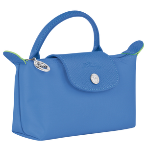 Le Pliage Green Pouch with handle Cornflower