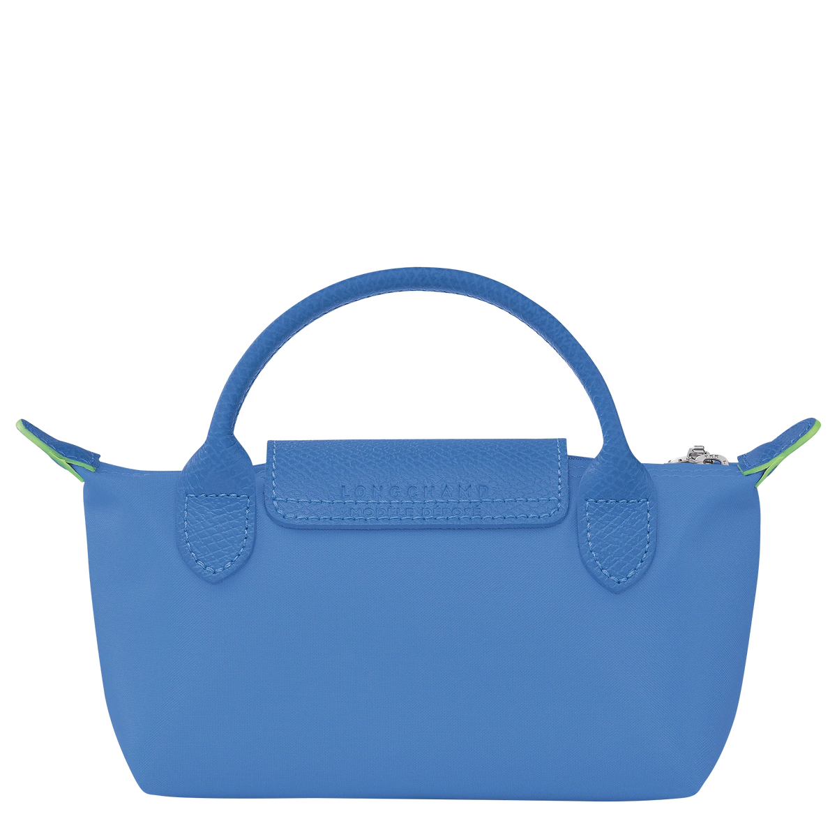 Le Pliage Green Pouch with handle Cornflower