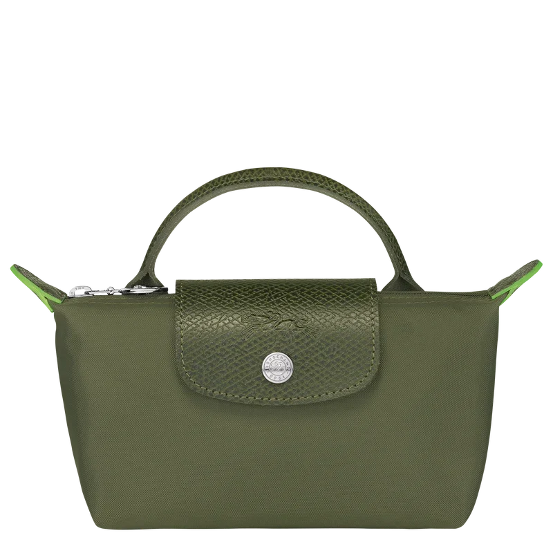 Le Pliage Green Pouch with handle Forest
