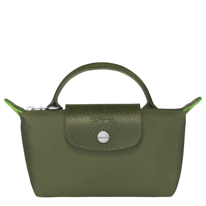 Le Pliage Green Pouch with handle Forest