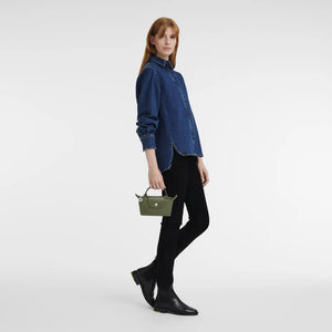 Le Pliage Green Pouch with handle Forest