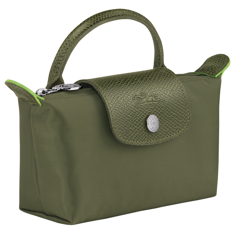 Le Pliage Green Pouch with handle Forest