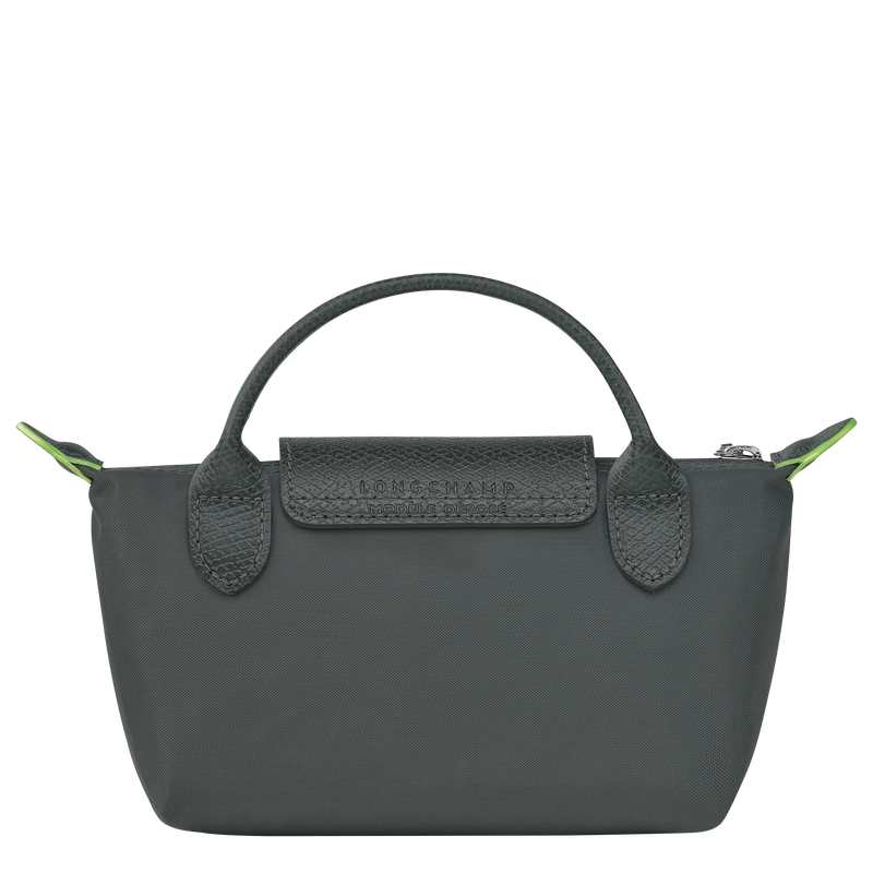Le Pliage Green Pouch with handle Graphite