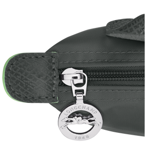 Le Pliage Green Pouch with handle Graphite