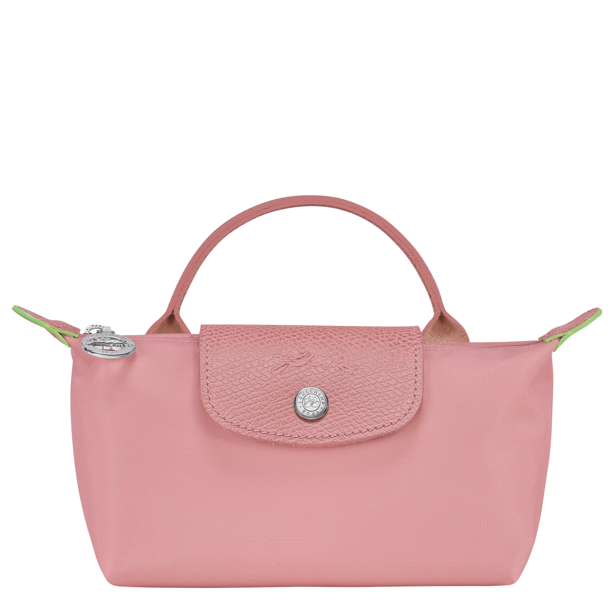 Le Pliage Green Pouch with handle Petal Pink1