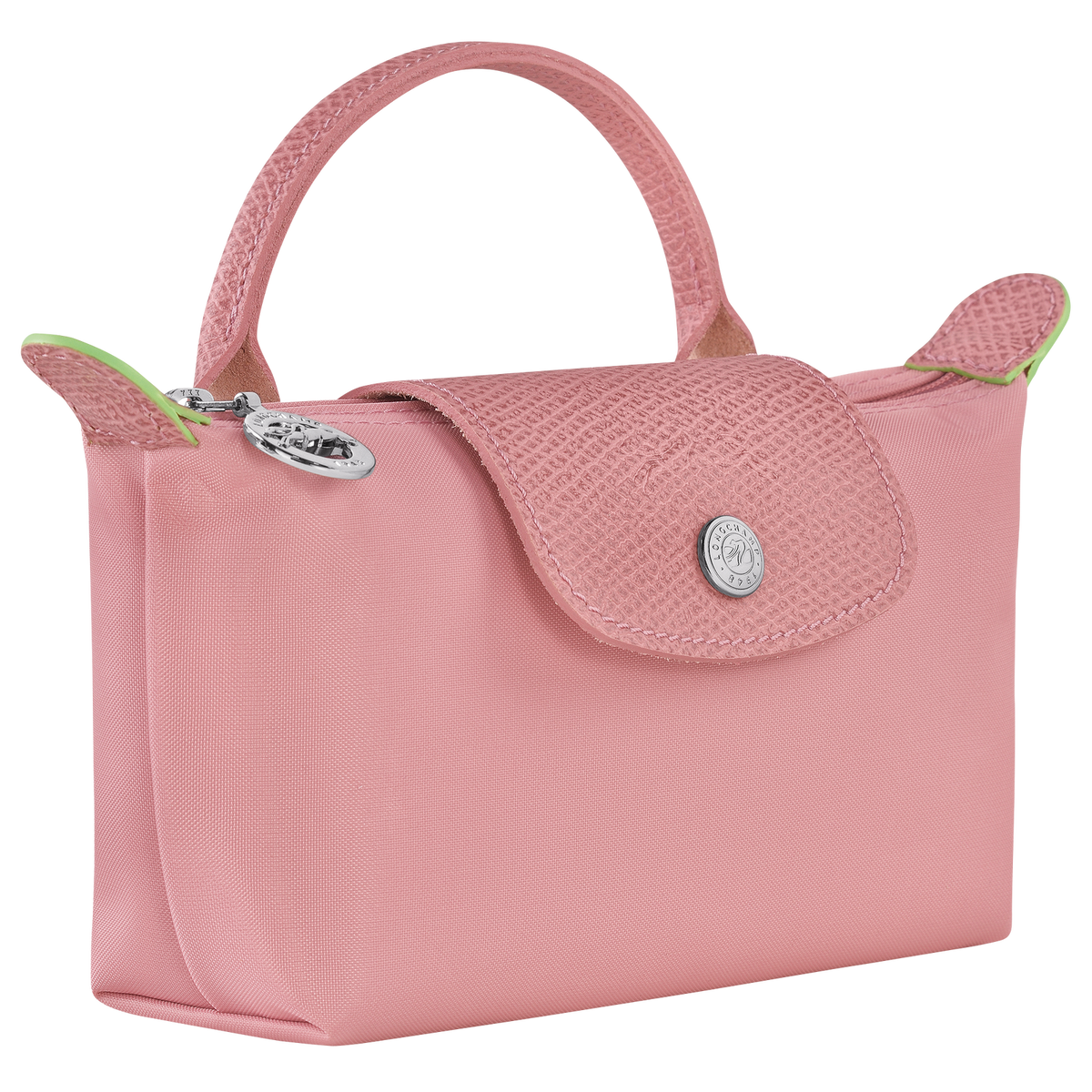 Le Pliage Green Pouch with handle Petal Pink1