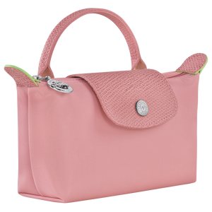 Le Pliage Green Pouch with handle Petal Pink1