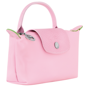Le Pliage Green Pouch with handle Pink