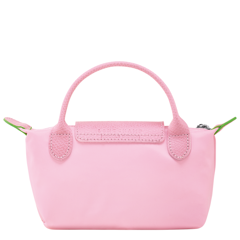 Le Pliage Green Pouch with handle Pink