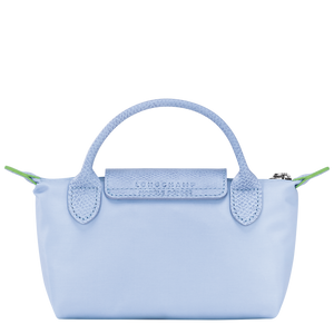Le Pliage Green Pouch with handle Sky Blue