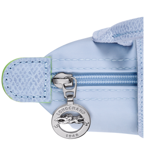 Le Pliage Green Pouch with handle Sky Blue
